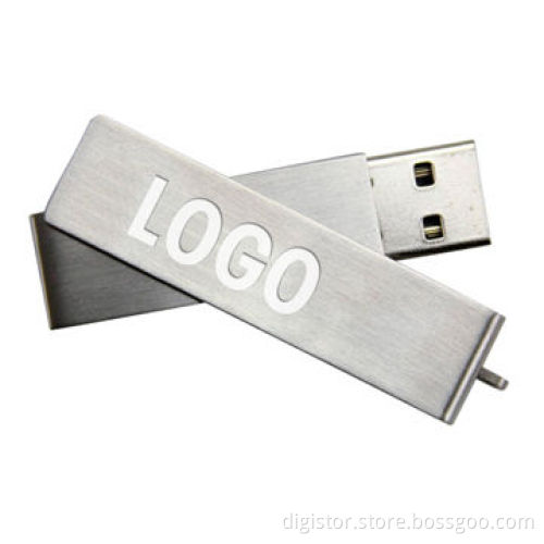Swivel steel USB flash drive, 512MB-16GB, customized customer's logo